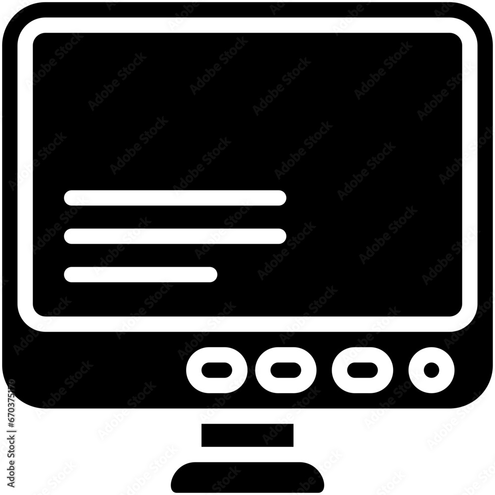 Vector Icon Screen, Monitor, Computer Screen, LCD, TV, Display Vector Icon Screen, Monitor, Computer Screen, LCD, TV, Display