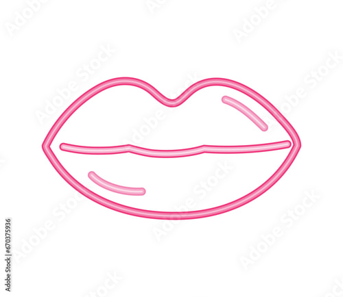 neon lips sign