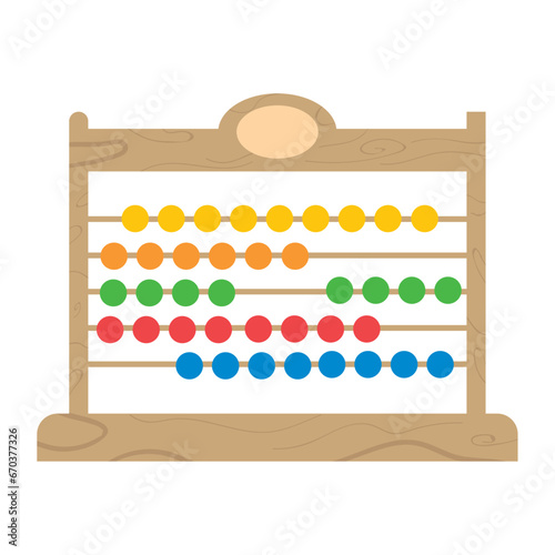 wooden abacus illustration