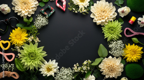 wreath of flowers HD 8K wallpaper Stock Photographic Image 