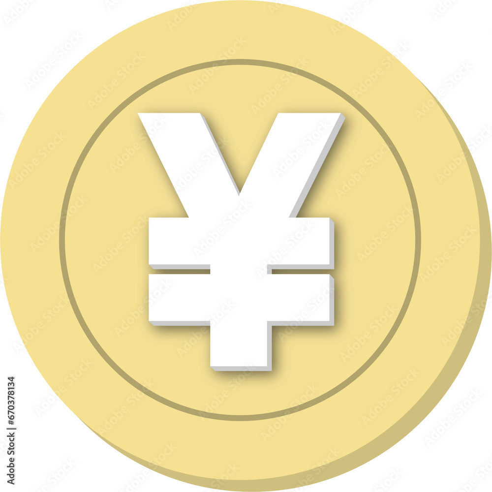 yen symbol icon 3D render illustration. yen symbol icon 3D render illustration.