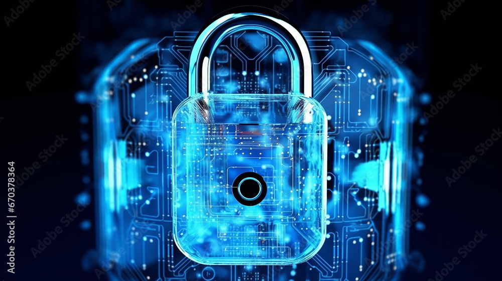electronic lock internet security concept. electronic lock internet security concept.