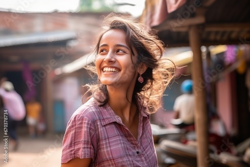 Portrait of a beautiful asian woman smiling at the camera.