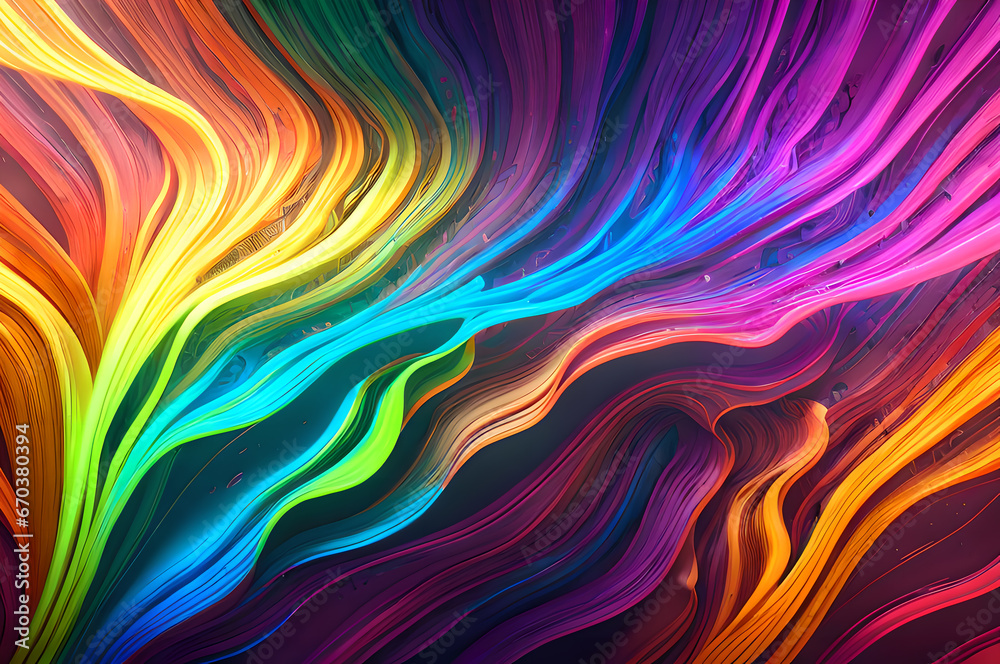 Fototapeta premium Abstract waves modern multi-colored background. Generative AI