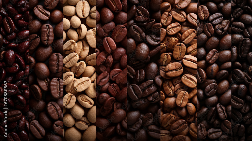Fototapeta premium coffee beans background HD 8K wallpaper Stock Photographic Image 