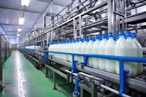 wide shot of a buttermilk bottling plant © altitudevisual