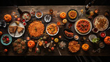 Halloween dinner party table
