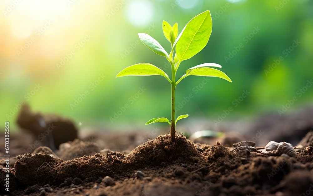 Earth day concept. Young plants grow in soil. Earth day concept. Young plants grow in soil.