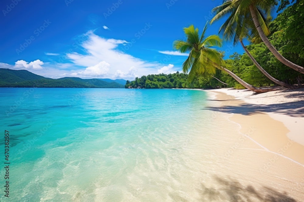 a secluded tropical beach with azure waters