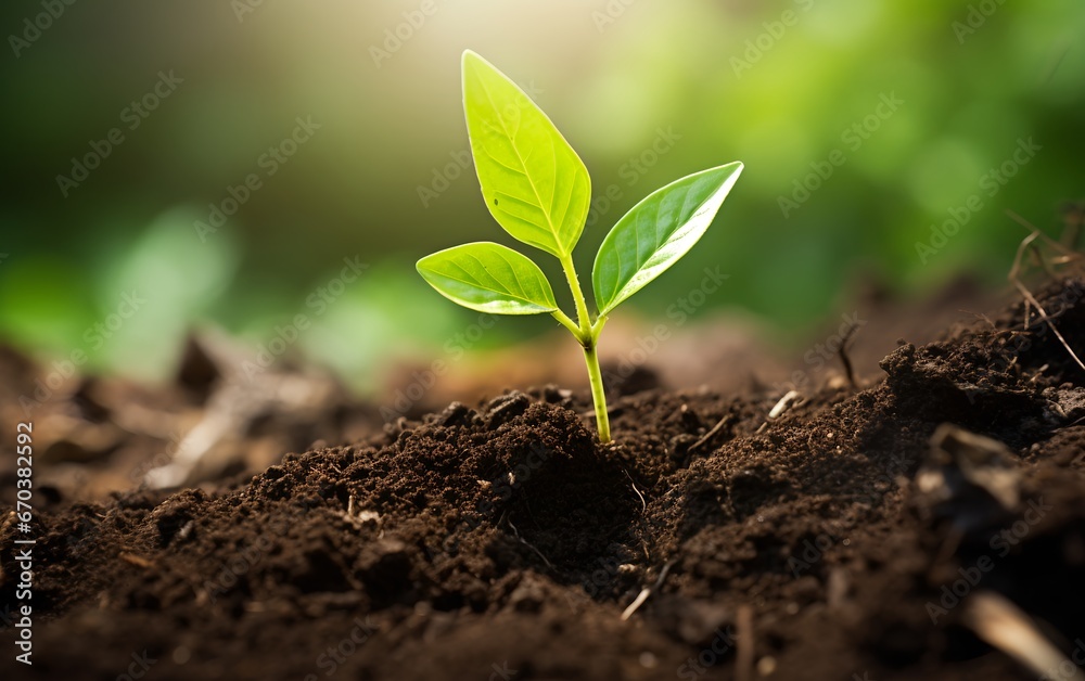 Earth day concept. Young plants grow in soil. Earth day concept. Young plants grow in soil.