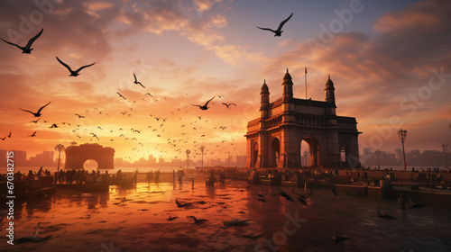 Gateway of India Mumbai Maharashtra monument landmarK. photo