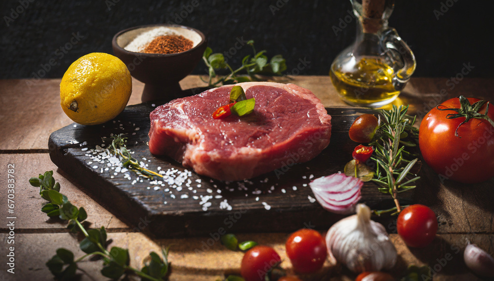 product shot of a juicy red meat artisan, rustic, food photography, delicious, close up shot product shot of a juicy red meat artisan, rustic, food photography, delicious, close up shot