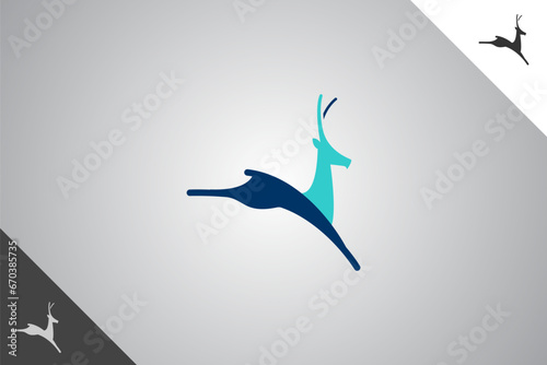 Deer modern logotype and symbol. Perfect logo for business related to animal  pet and veterinary. Isolated on background. Vector eps 10.
