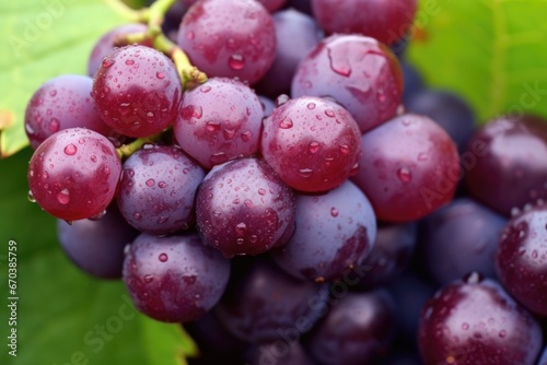 extreme close-up of a bunch of ripe wine grapes
