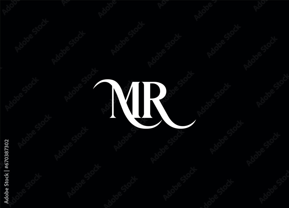 MR letter logo design and initial logo MR letter logo design and initial logo