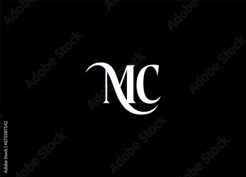 MC   letter logo design and initial logo photo