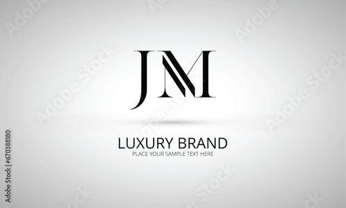 JM J jm initial logo | initial based abstract modern minimal creative logo, vector template image. luxury logotype logo, real estate homie logo. typography logo. initials logo
