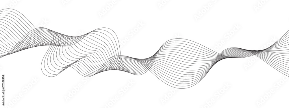 Abstract background with wave and curve line. Curve wave seamless pattern. Vector illustration.