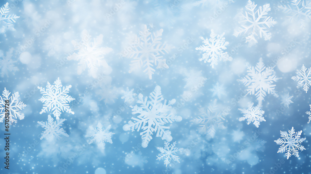 Christmas background in blue tones with white snowflake pattern Christmas background in blue tones with white snowflake pattern