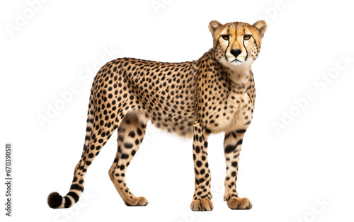 Cheetah Standing on Transparent background