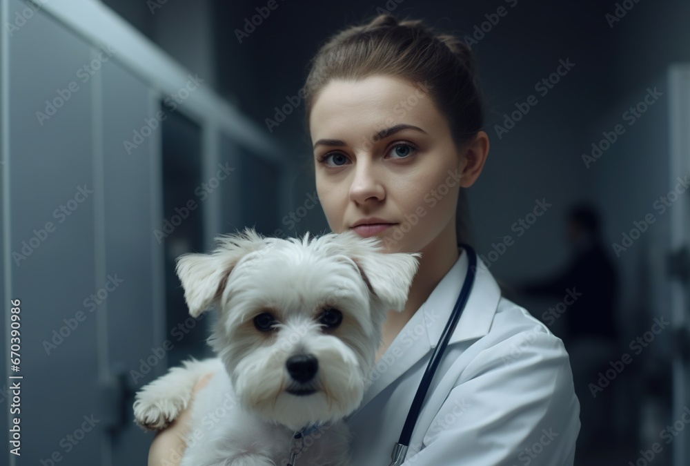 portrait of a woman with dog portrait of a woman with dog