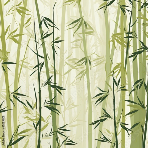 Green Bamboo Seamless Pattern © Arunoday