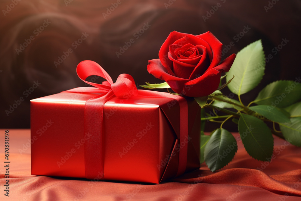 gift box with a rose