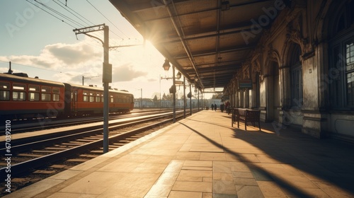 Railway station, AI generated Image