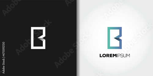 geometric letter b logo