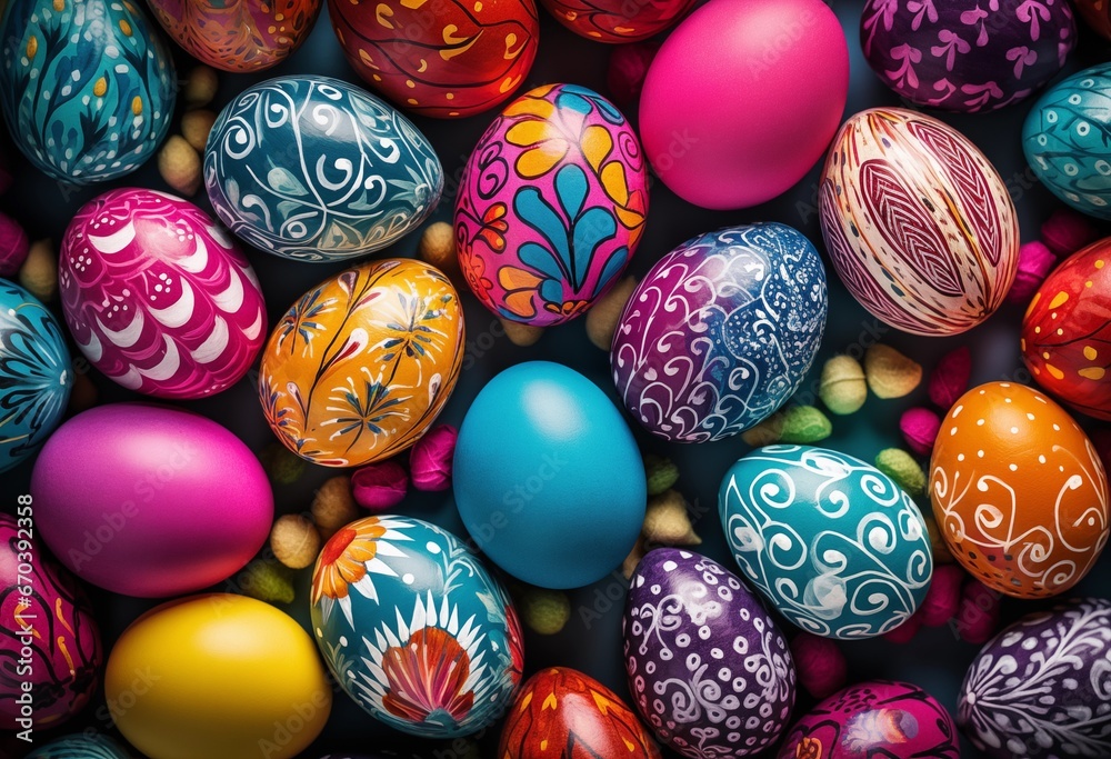 Colorful Easter eggs background Colorful Easter eggs background