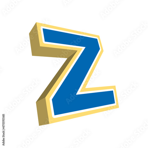 Letter Z. 3D design vector 