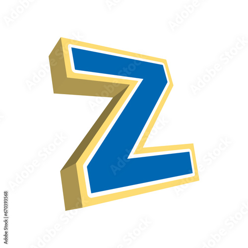 Free Download Letter Z. 3D design vector  - GFXLoad