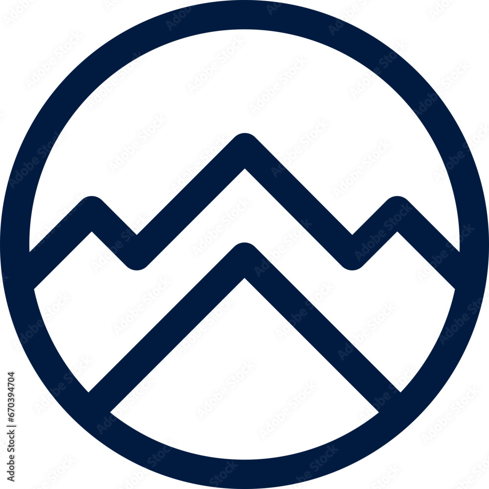 Mountain Peak Circle Logo Mountain Peak Circle Logo