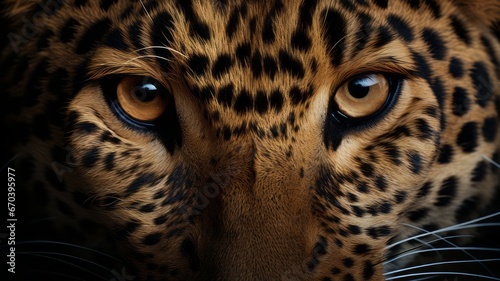 Close-up Portrait of a Spotted Leopard - Wildlife Photography photo