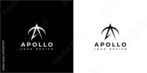 Fototapeta Naklejka Na Ścianę i Meble -  letter A apollo arrow logo design