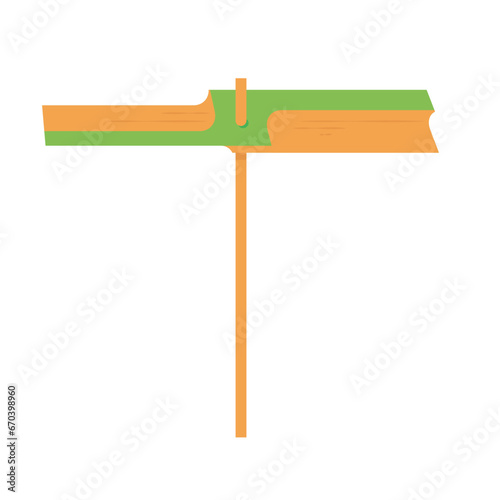 日本の昔のおもちゃ　竹とんぼのイラスト素材