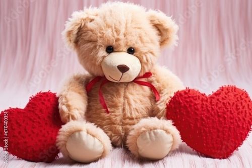 close-up of a teddy bear with stitched heart detailing © altitudevisual