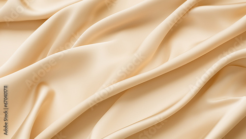 Beige Silk Satin with Soft Folds, Silk Fabric Background, Silk Fabric Soft Folds, Luxury Background, 8K UHD