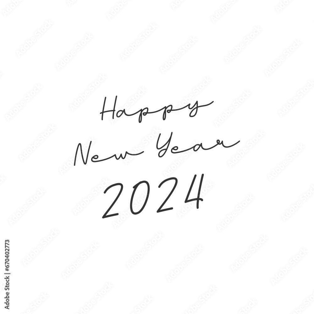 2024 logo icon, New Year logo. 2024 calendar design elements elegant