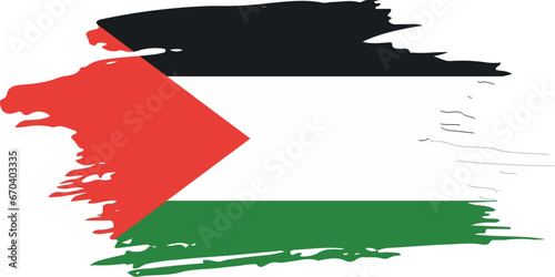 Paint Brush on Palestine Flag
