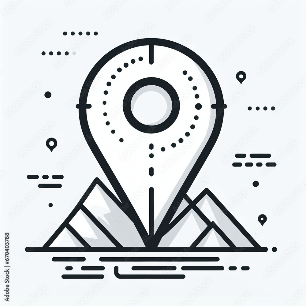 Obraz premium location pin icon on white background