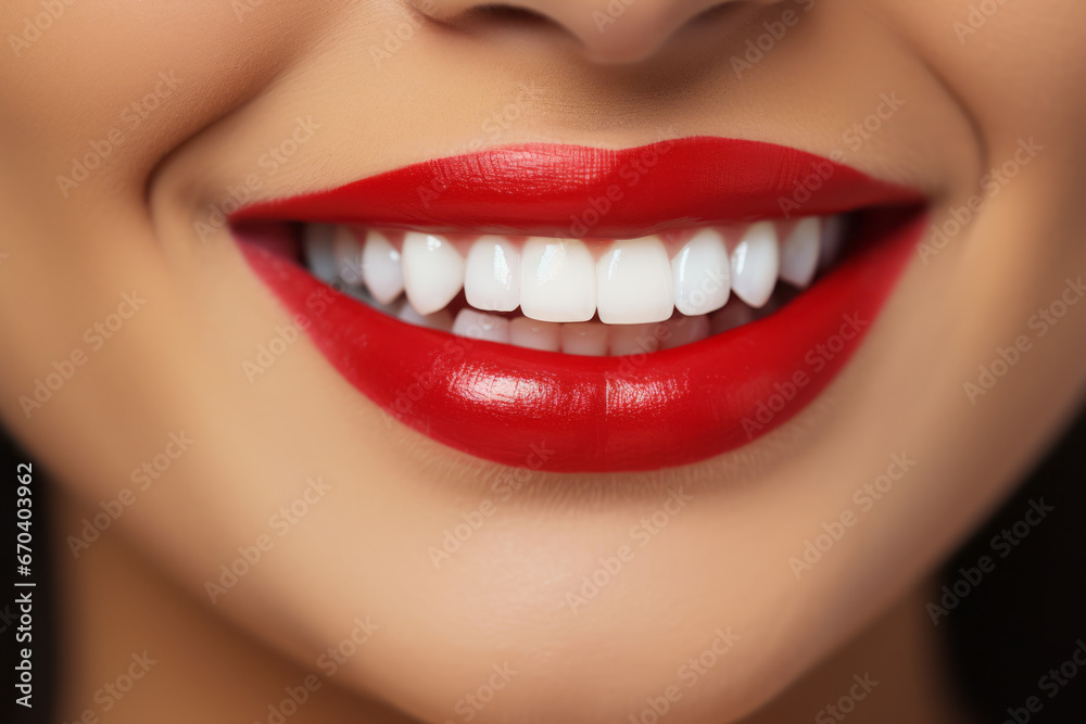 Obraz premium Sonrisa perfecta de mujer joven.