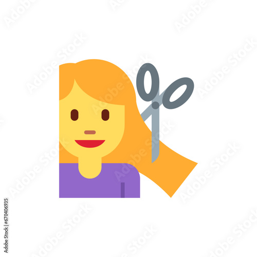 Woman Getting Haircut

