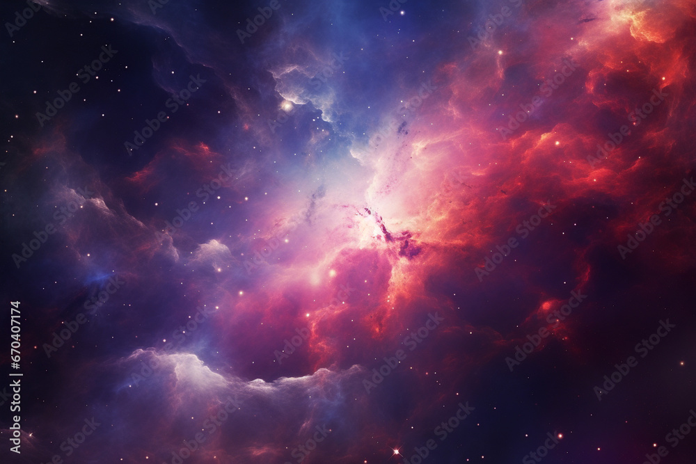 Fototapeta premium Nebula and stars in deep space Generated by ai