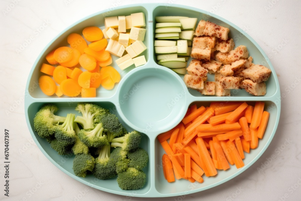 childs plate divided into sections for balanced meals childs plate divided into sections for balanced meals