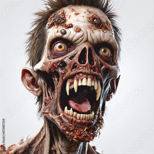 Realistic zombie from the walking dead series