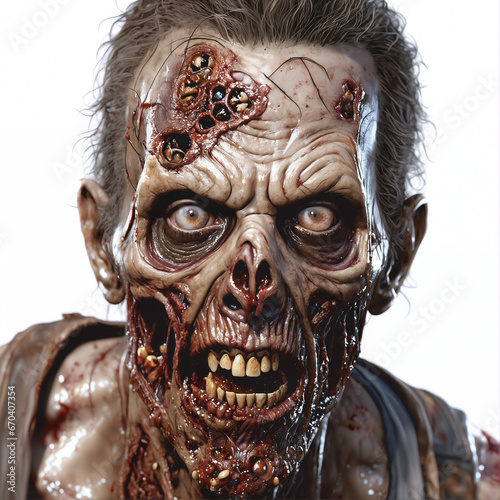 Realistic zombie from the walking dead series