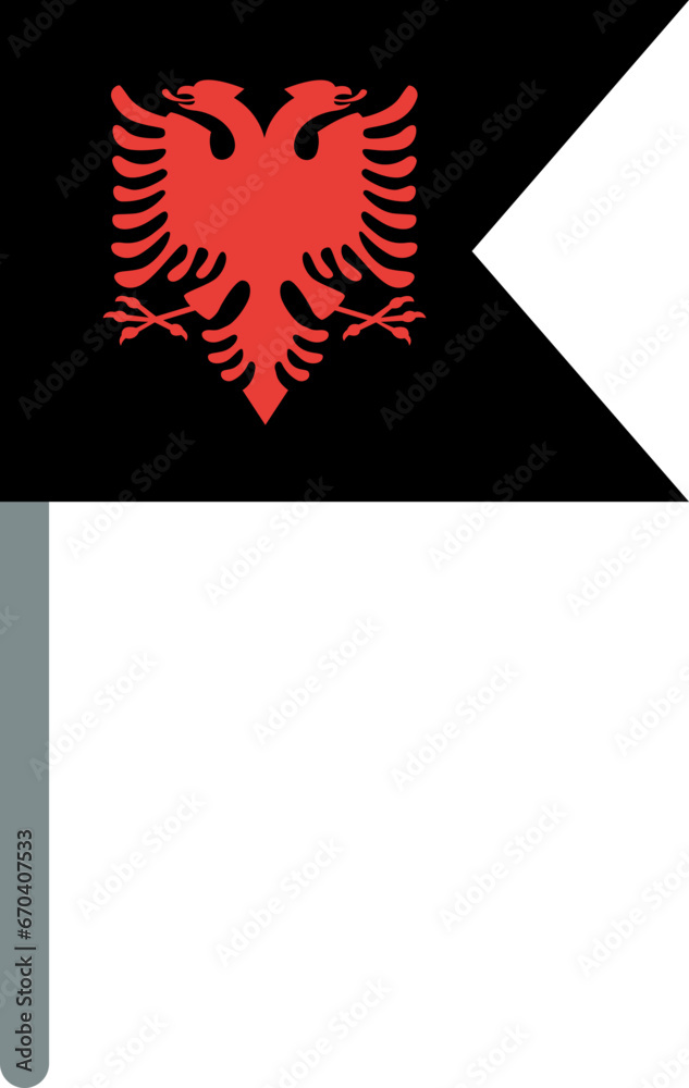 Fototapeta premium Albania flag on Crisp corners