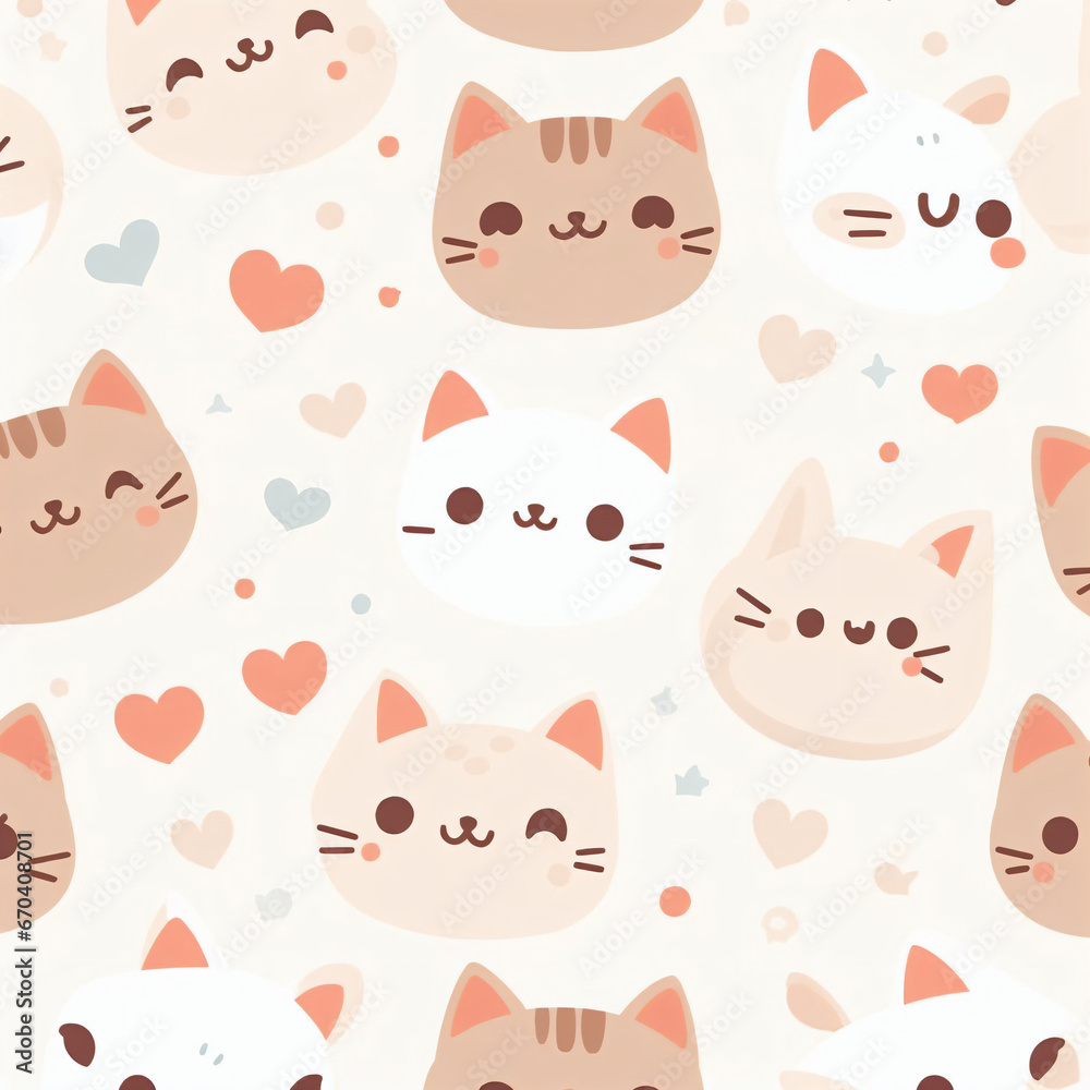Obraz premium seamless pattern background with cats