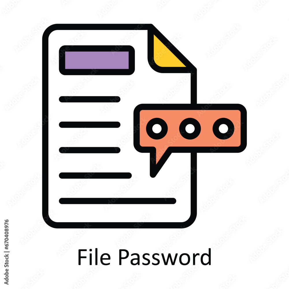 File Password vector Filled outline Design illustration. Symbol on White background EPS 10 File File Password vector Filled outline Design illustration. Symbol on White background EPS 10 File